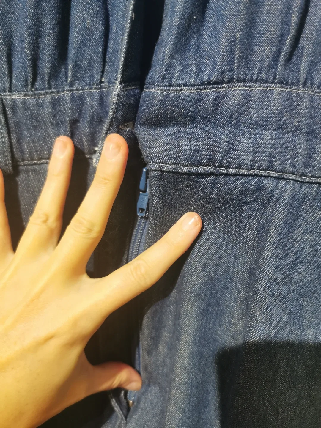 vintage cotton denim dress s12 light blue image indicator(6)