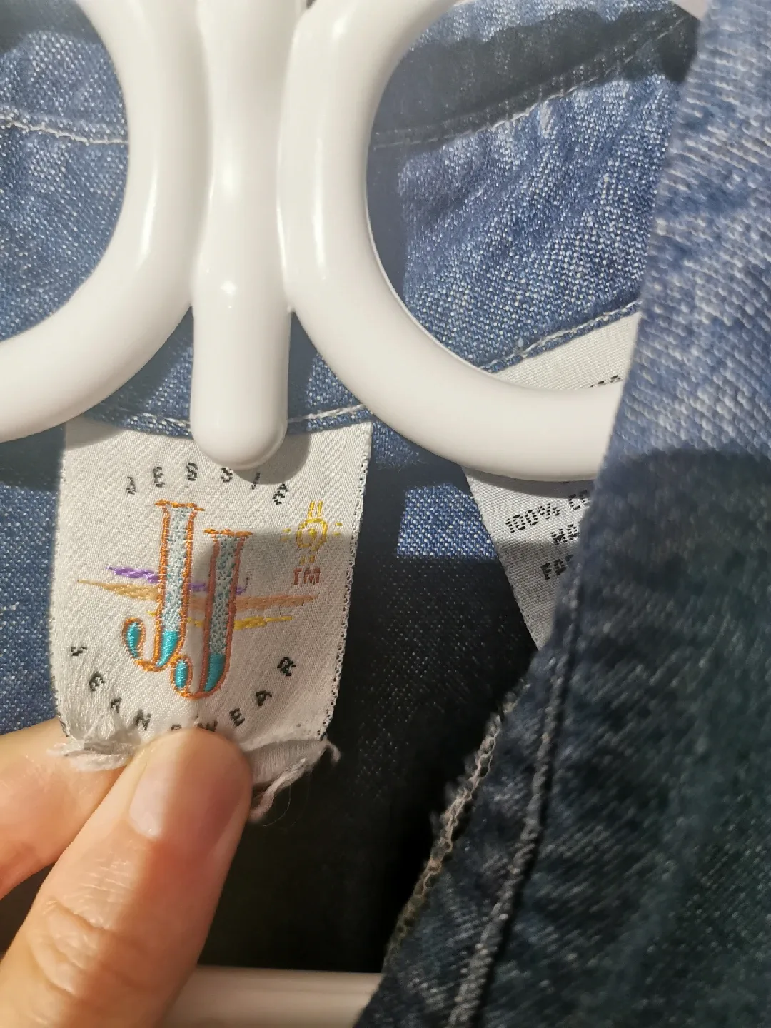 vintage cotton denim dress s12 light blue image indicator(9)