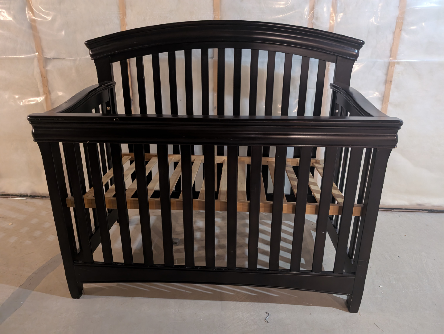 Black Baby Crib with baby bed. - photo 4