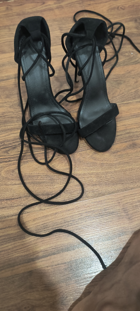 Black Lace-Up Heels - photo 3