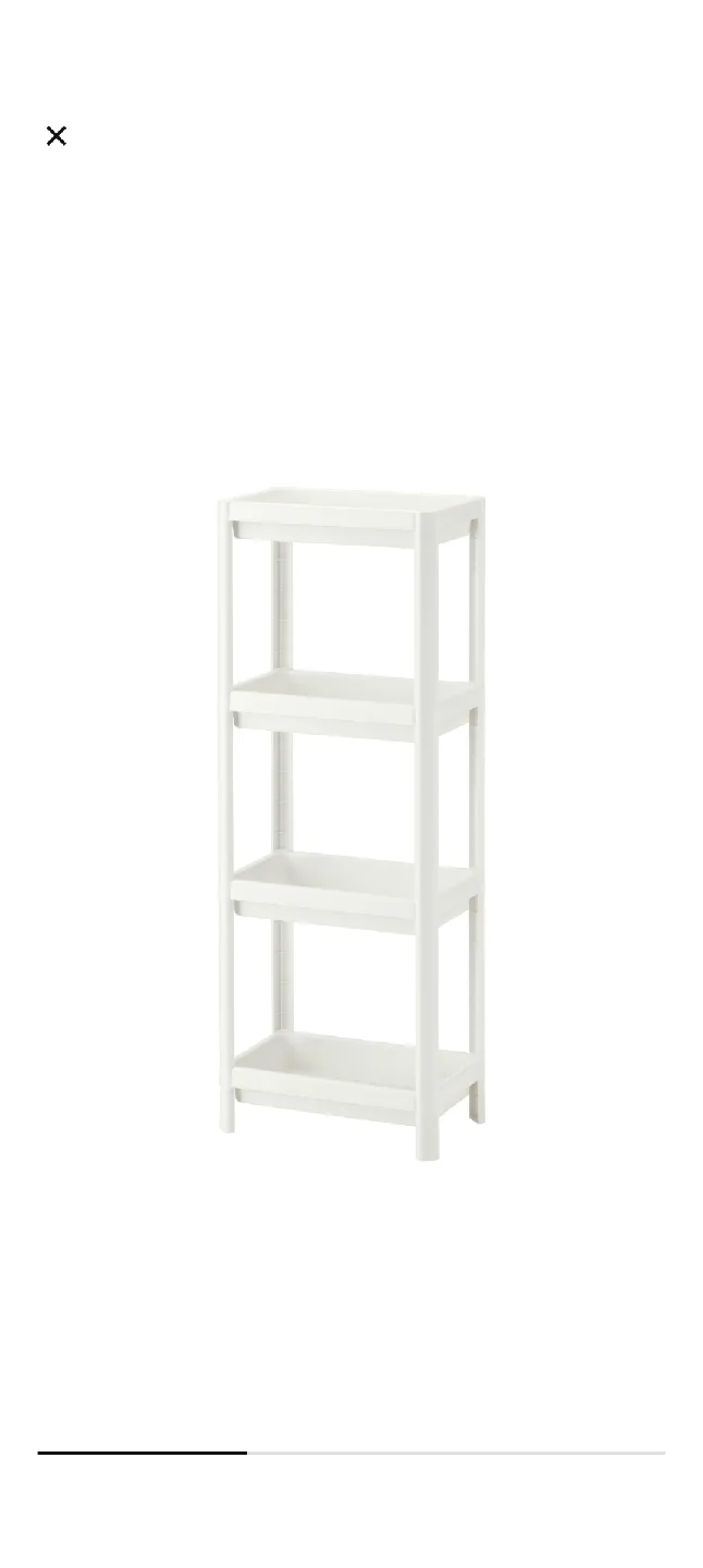 White Plastic Shelf Unit - Bathroom/Storage