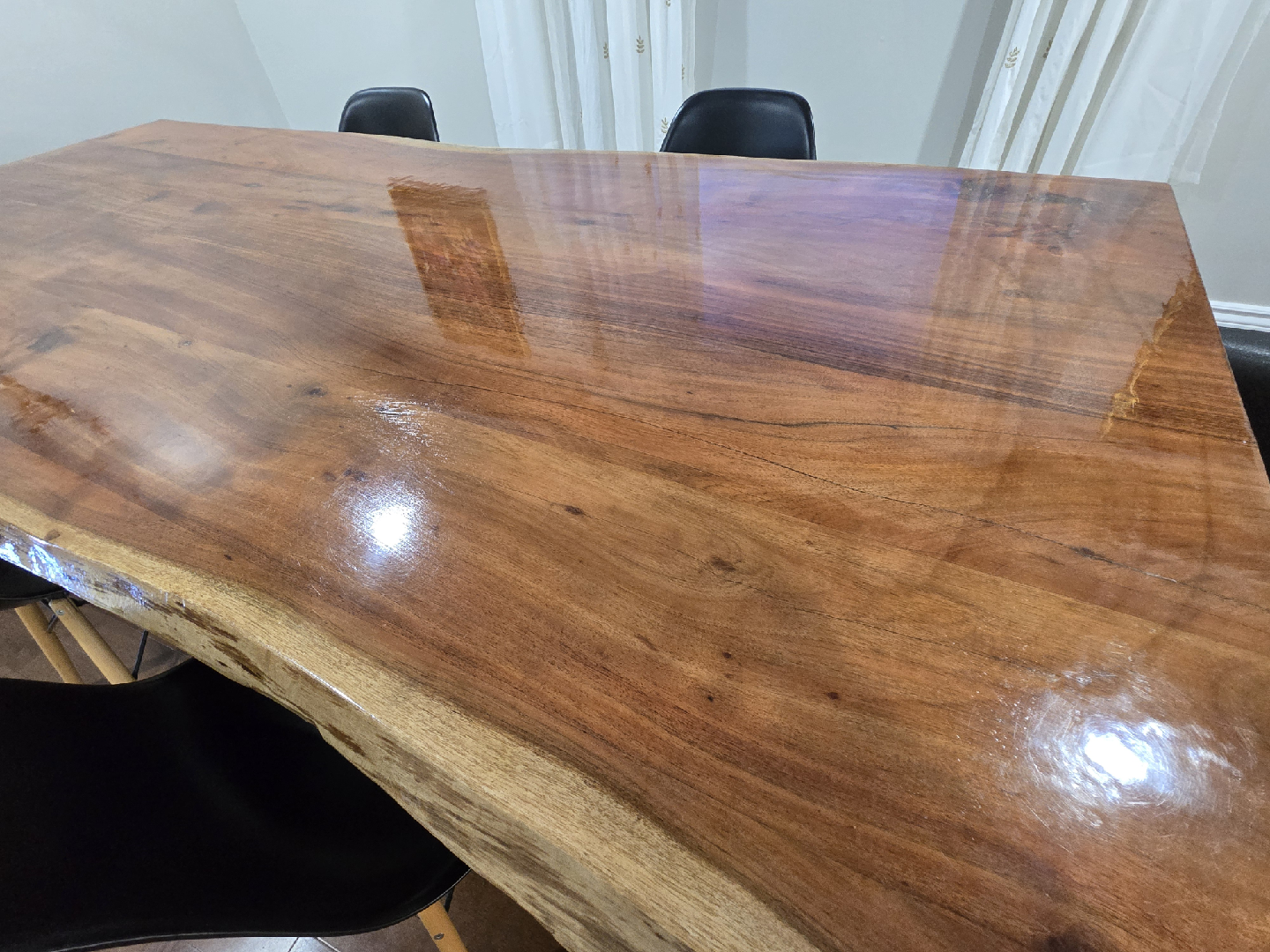 Live Edge Wood Dining Table with 6 Chairs - photo 4