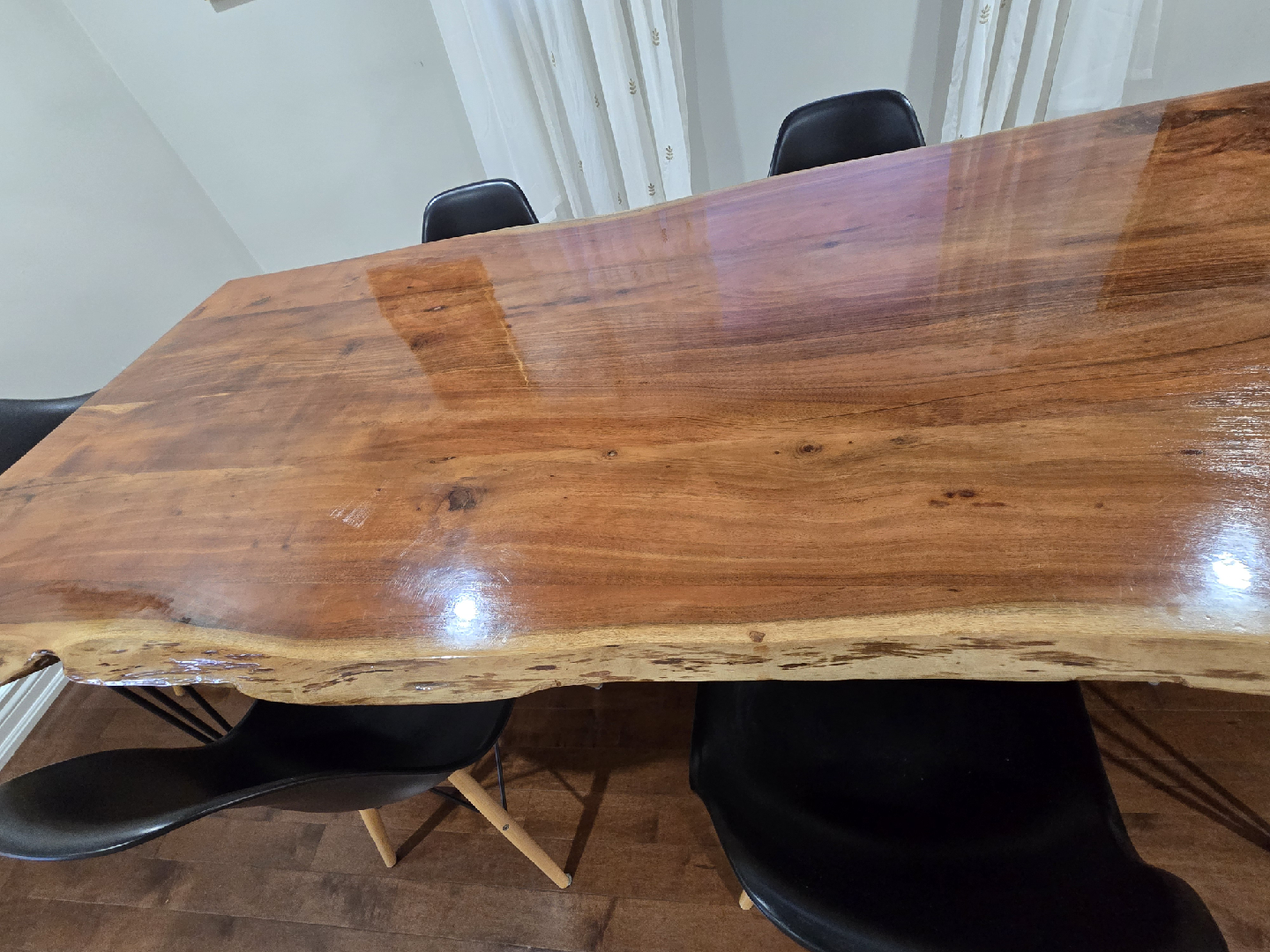 Live Edge Wood Dining Table with 6 Chairs - photo 5