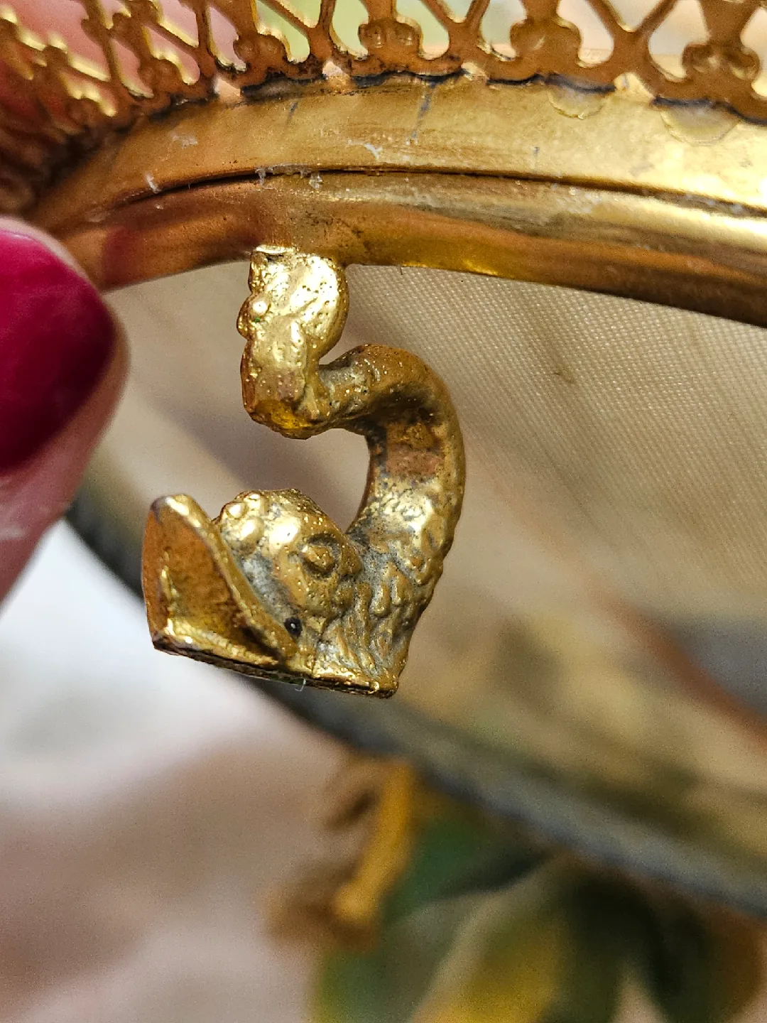 vintage Victorian mourning hair art piece image indicator(6)