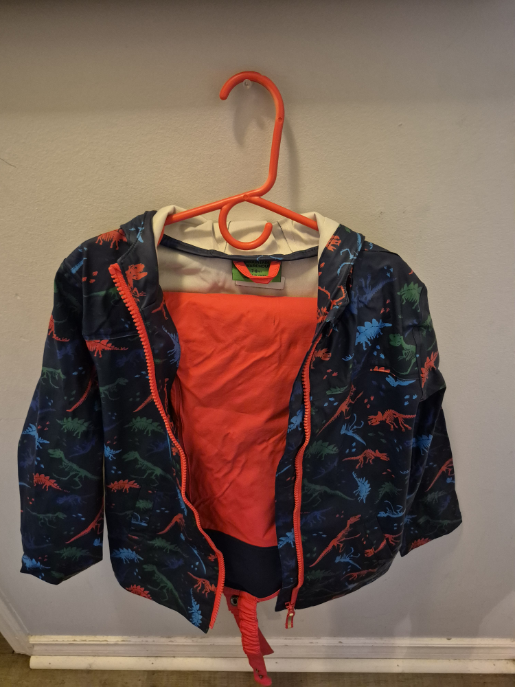 Mountain Warehouse Kids Dinosaur Rain Jacket, Size 7-8 yrs