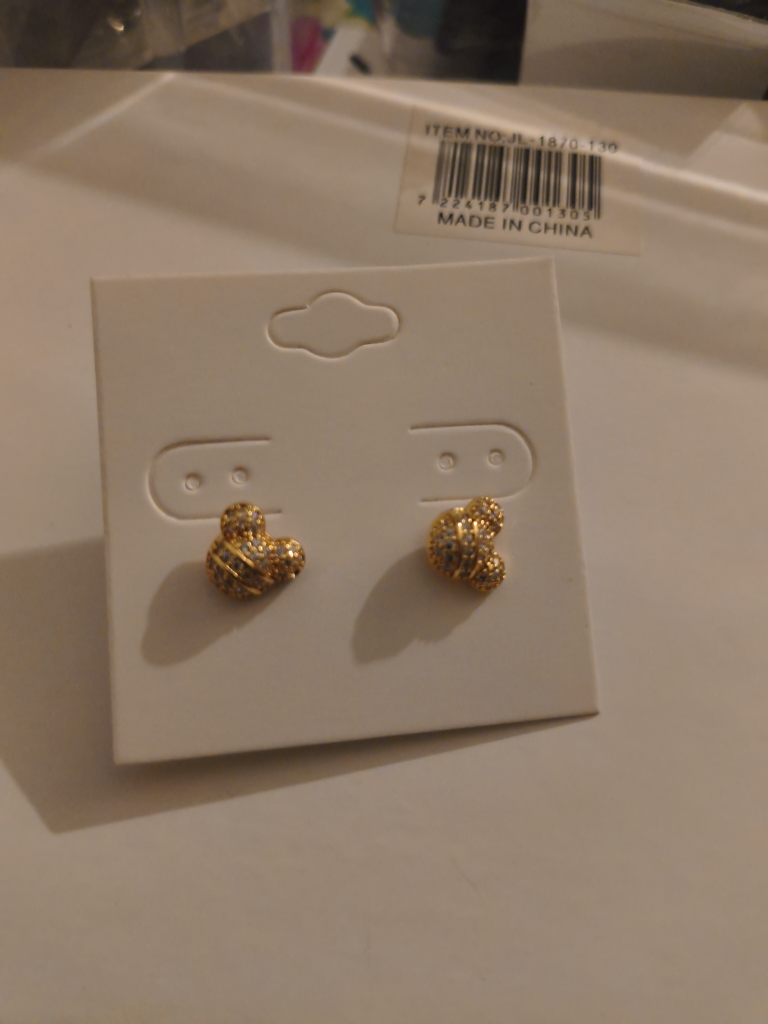 Gold Mickey Mouse Earrings