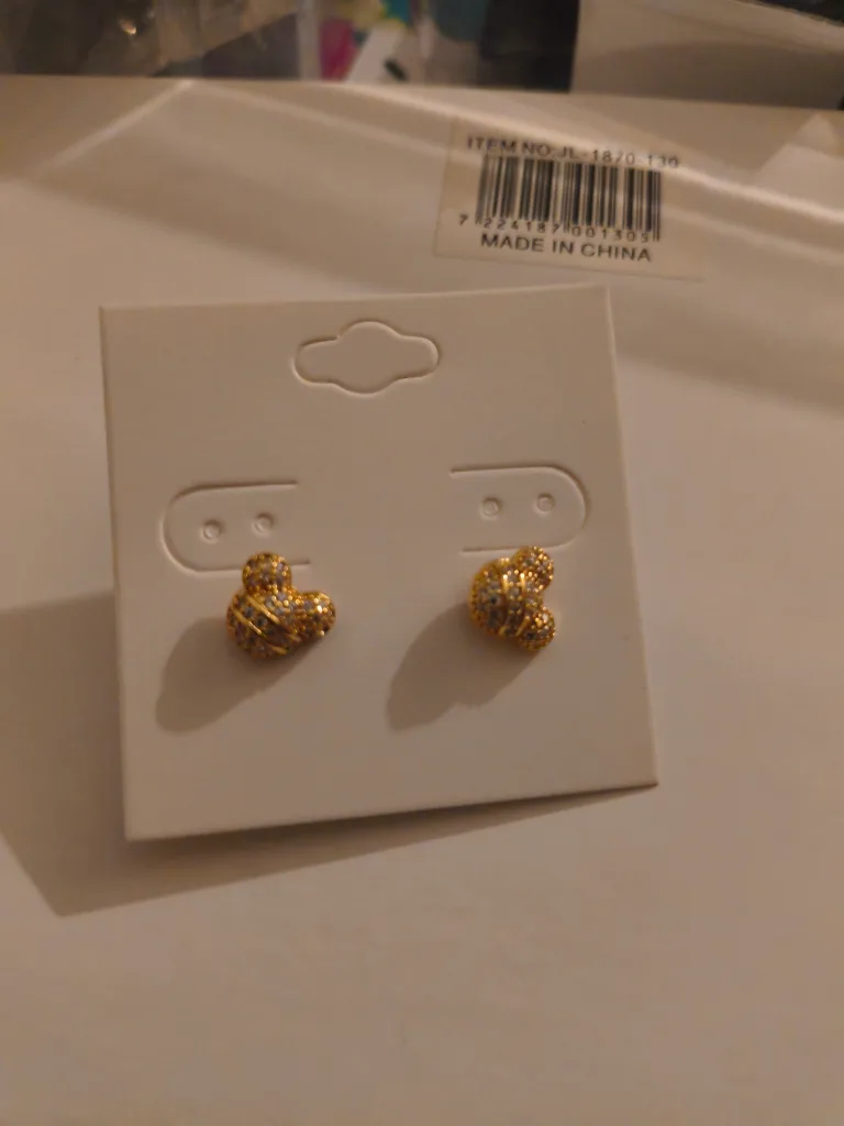 Gold Mickey Mouse Earrings thumbnail