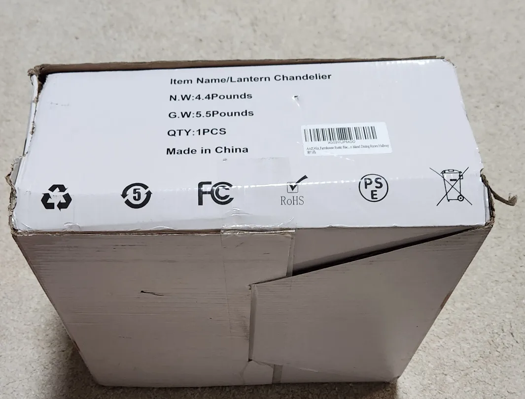 AMZASA UL Listed Black Industrial 4 Light ceiling light(NEW) image indicator(6)