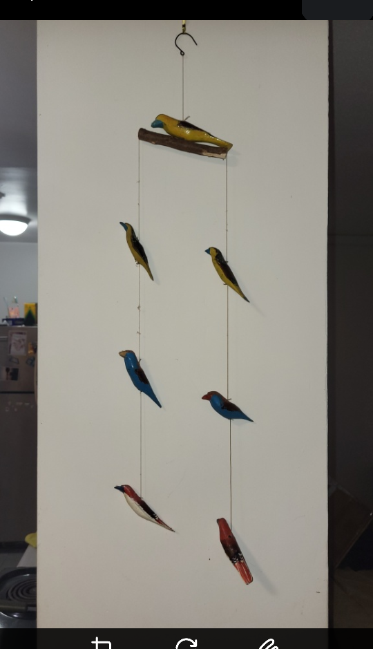 Decorative Hanging Wooden Birds Wall Ornament