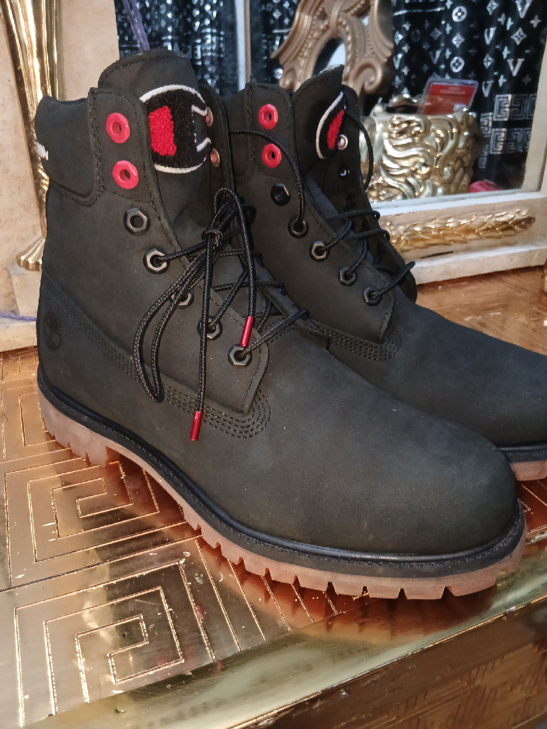 Champion x Timberland Black Boots