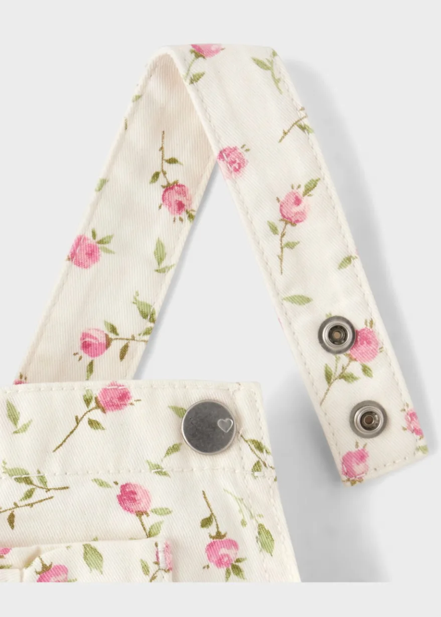 Floral Overalls Dress with Pink Top image indicator(4)