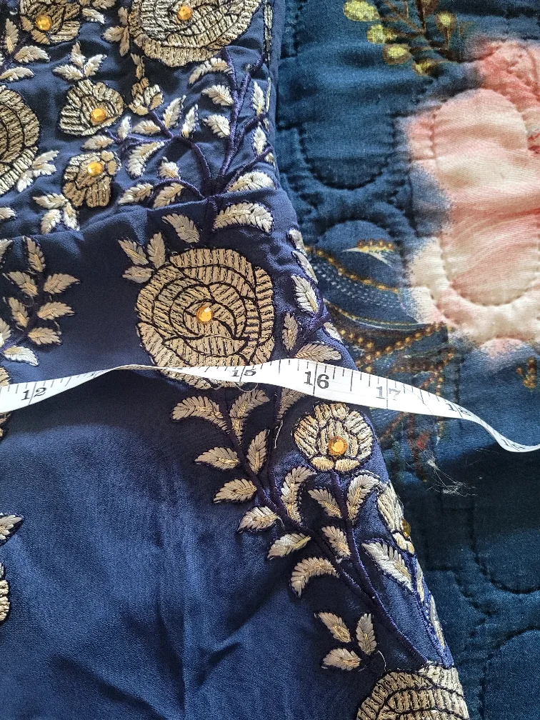 Blue Embroidered Kurti Dress image indicator(4)