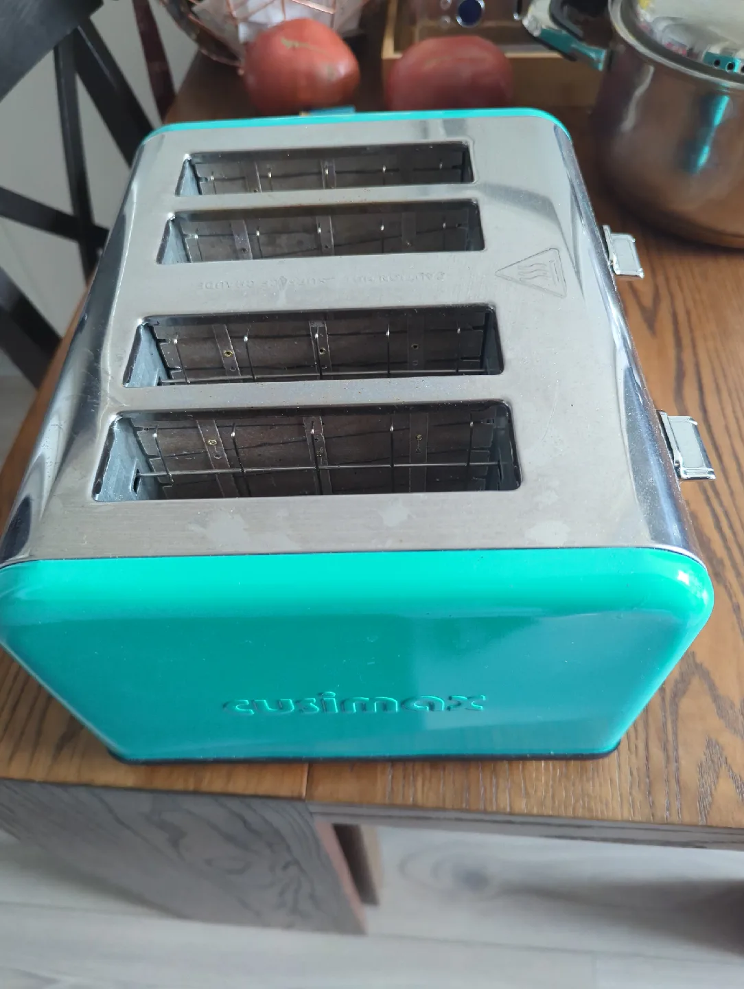 Cusimax 4-Slice Toaster - Turquoise 🥕 image indicator(2)