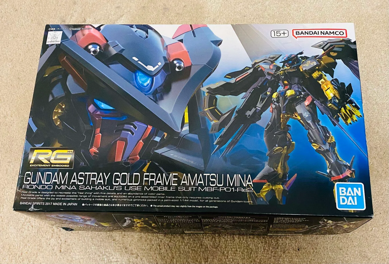 brand new Bandai Gundam Astray Gold Frame Amatsu Mina RG 1/144 thumbnail