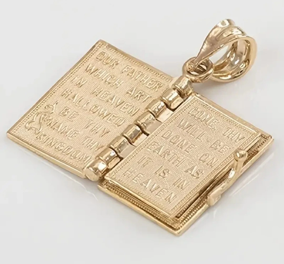 Gold Holy Bible  Necklace - photo 2
