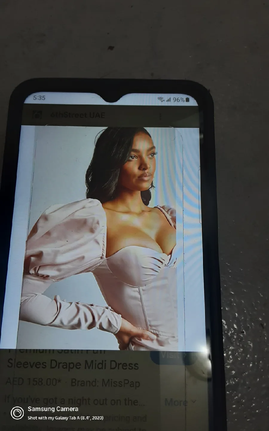 MissPap Premium Satin Puff Sleeve Drape Midi Dress - Size 10 image indicator(2)