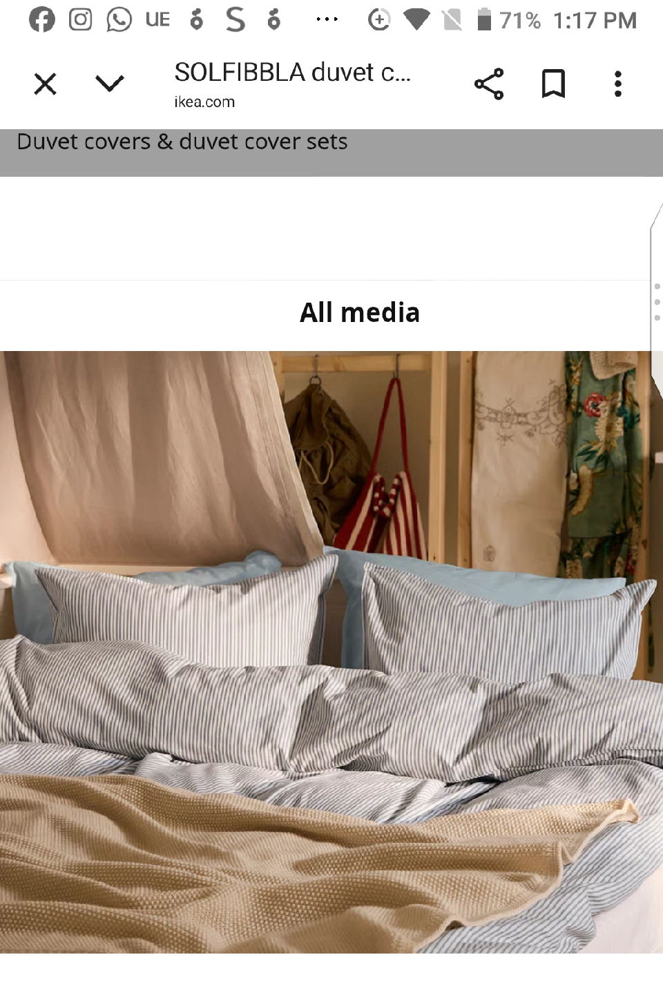 IKEA SOLFIBBLA Duvet Cover Set-full/Queen - photo 2