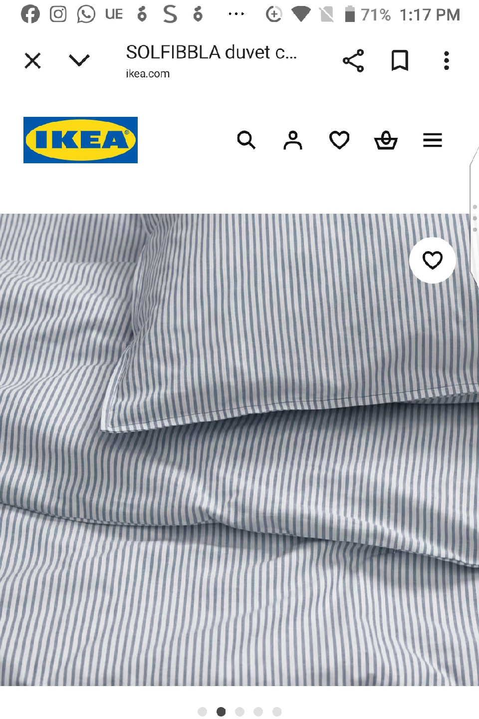 IKEA SOLFIBBLA Duvet Cover Set-full/Queen - photo 3