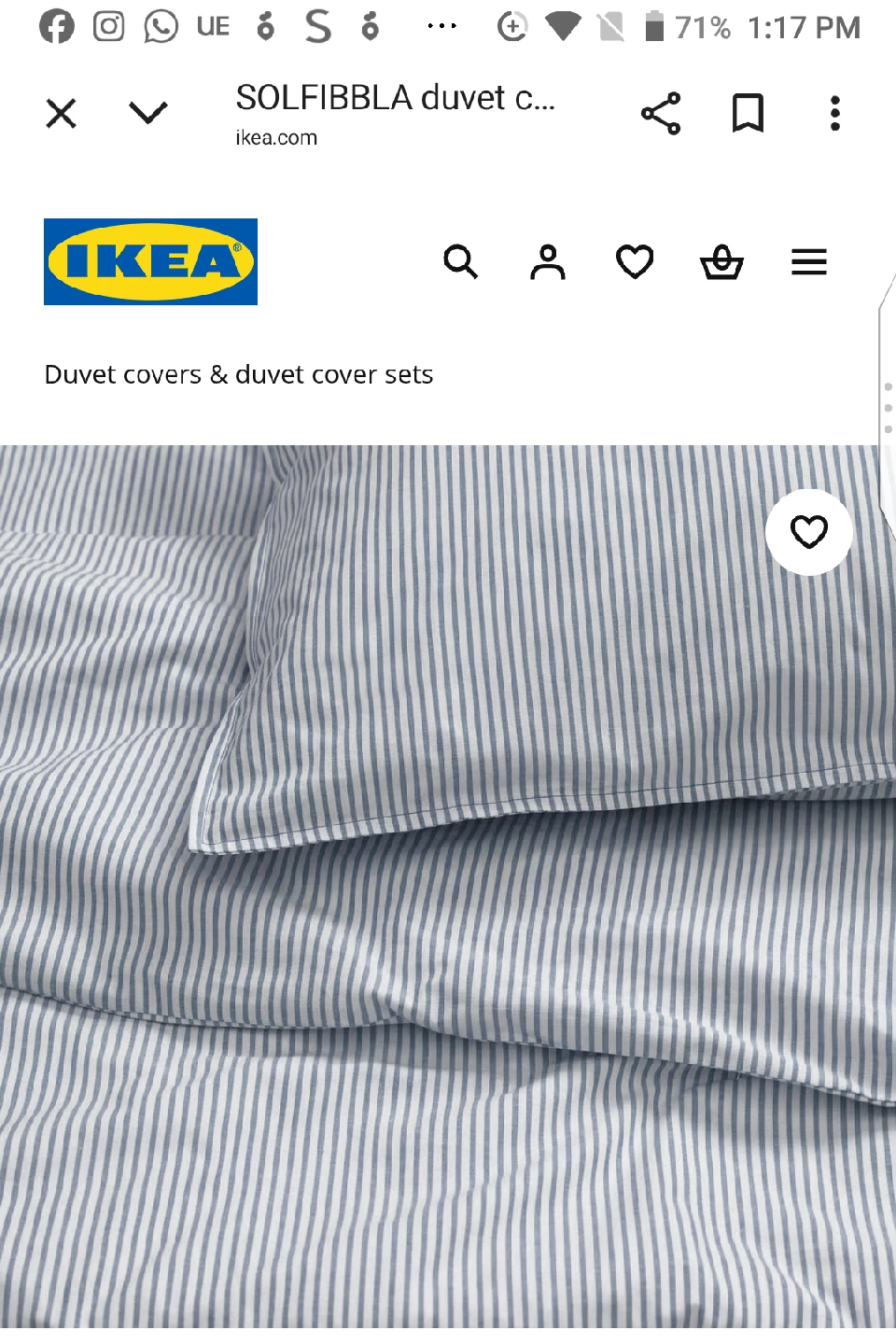 IKEA SOLFIBBLA Duvet Cover Set-full/Queen - photo 5