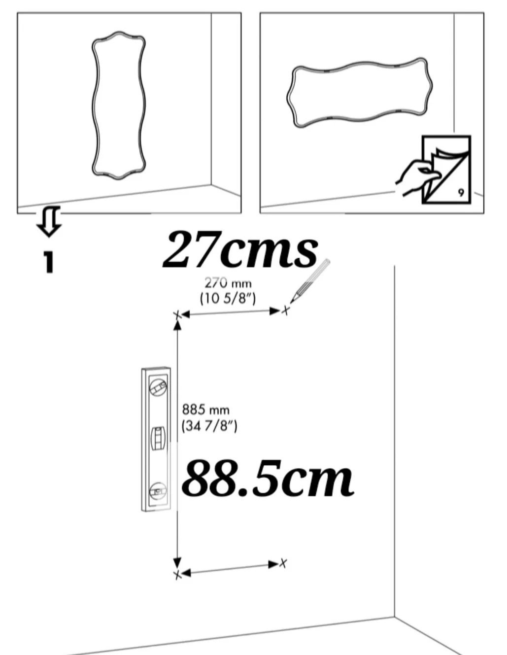 Mirror with Mounting Clips - see pics for dimensions image indicator(3)