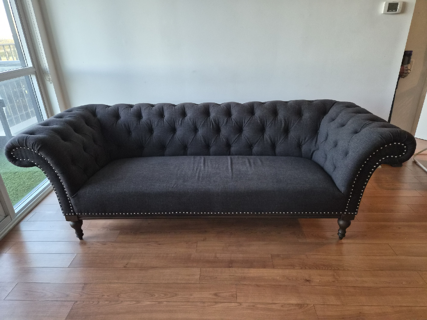 Grey Chesterfield Style Sofa Structube