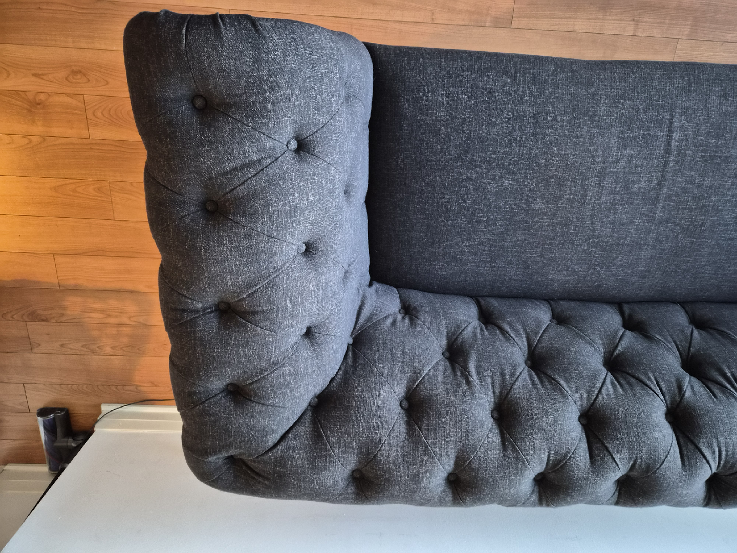 Grey Chesterfield Style Sofa Structube - photo 3