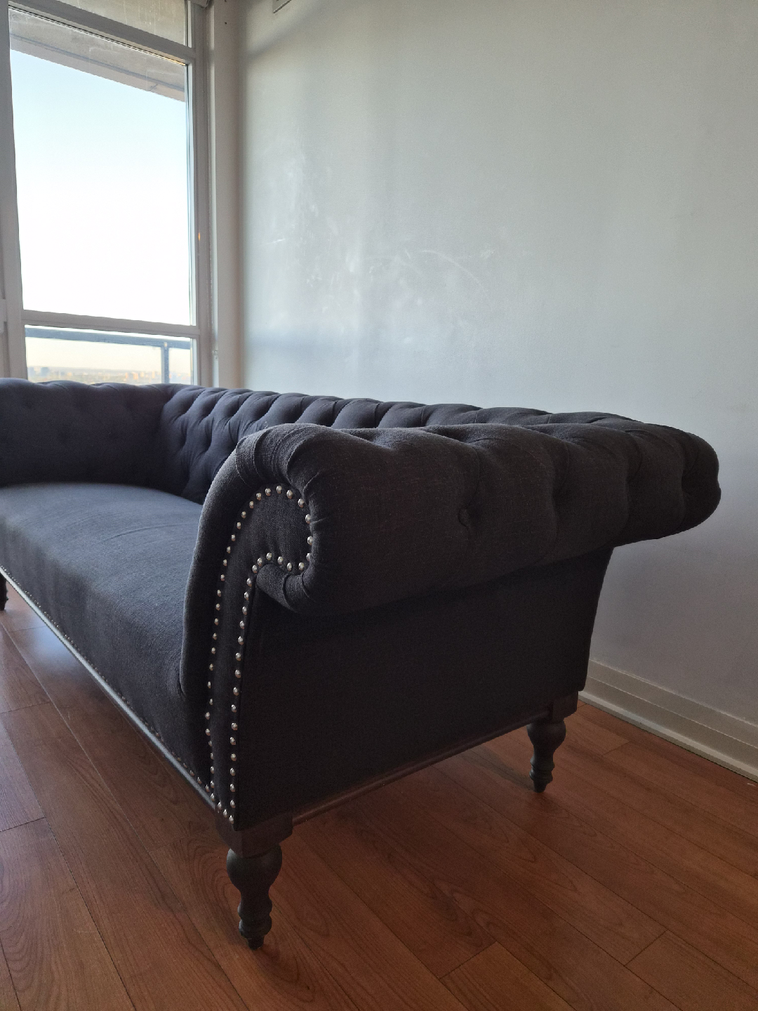 Grey Chesterfield Style Sofa Structube - photo 4
