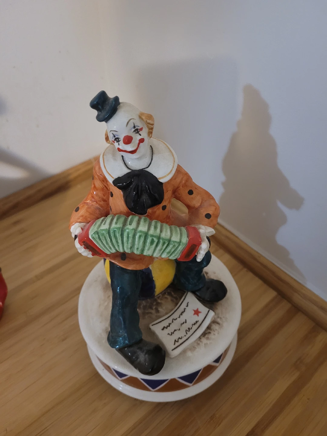 Clown with Accordion Figurine