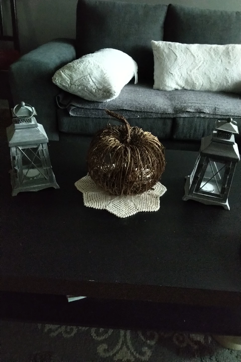 Set of 2 Decorative Grey Metal Lanterns - photo 2