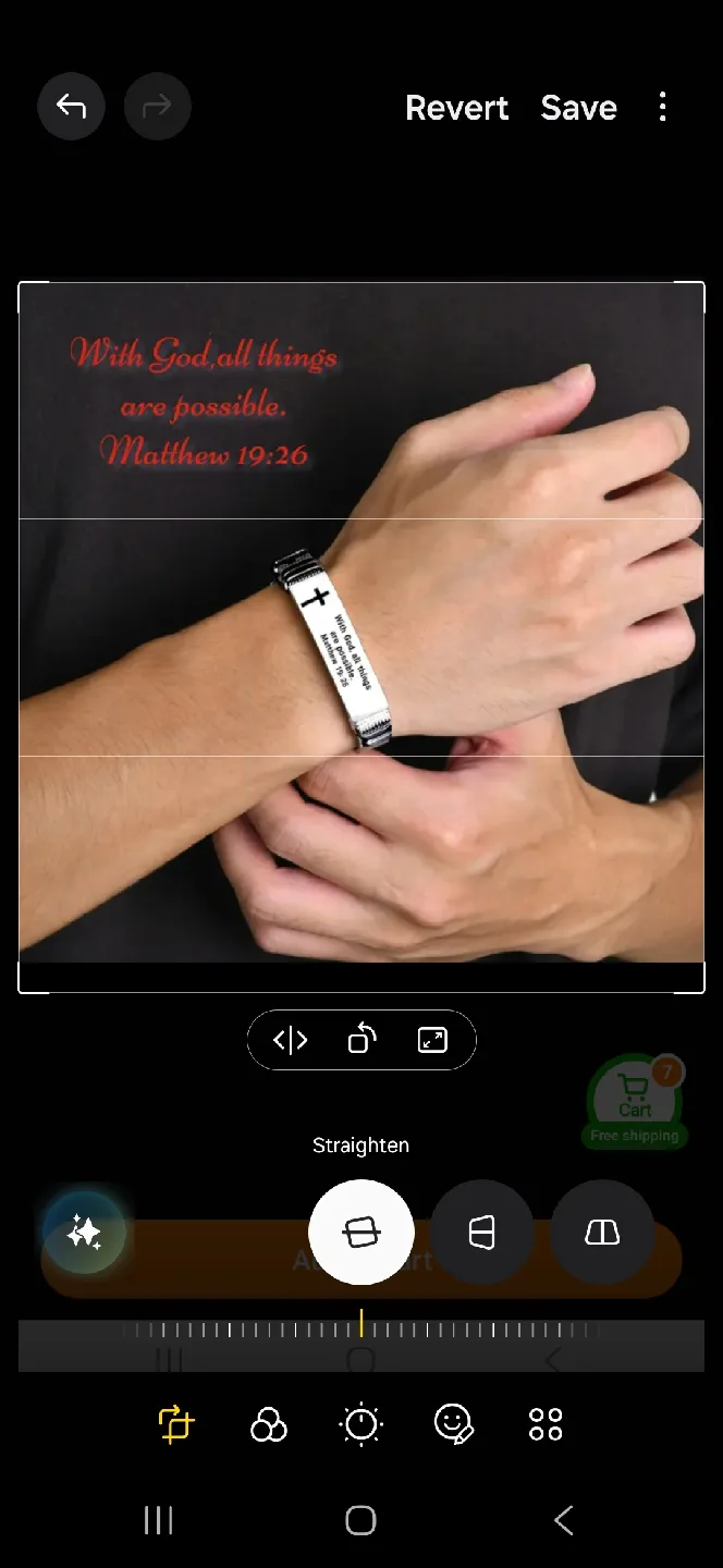 Engraved Religious Bracelet - Matthew 19:26 image indicator(10)