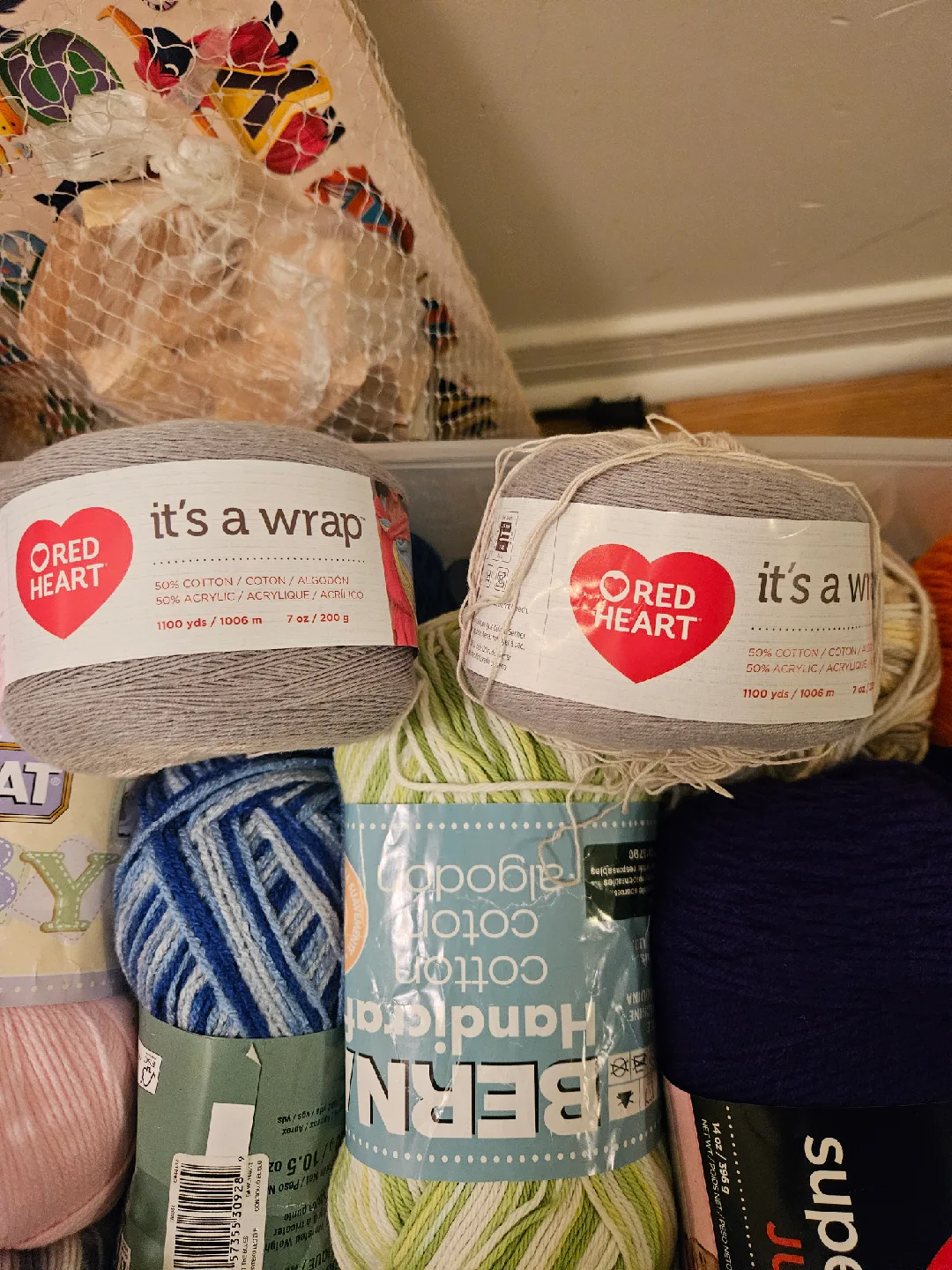 2x Red Heart It's a Wrap Yarn - Grey, 7oz image indicator(3)