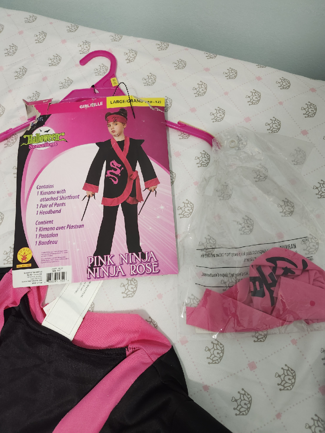 Halloween Pink Ninja Rose Costume - Large (10-12) - photo 4