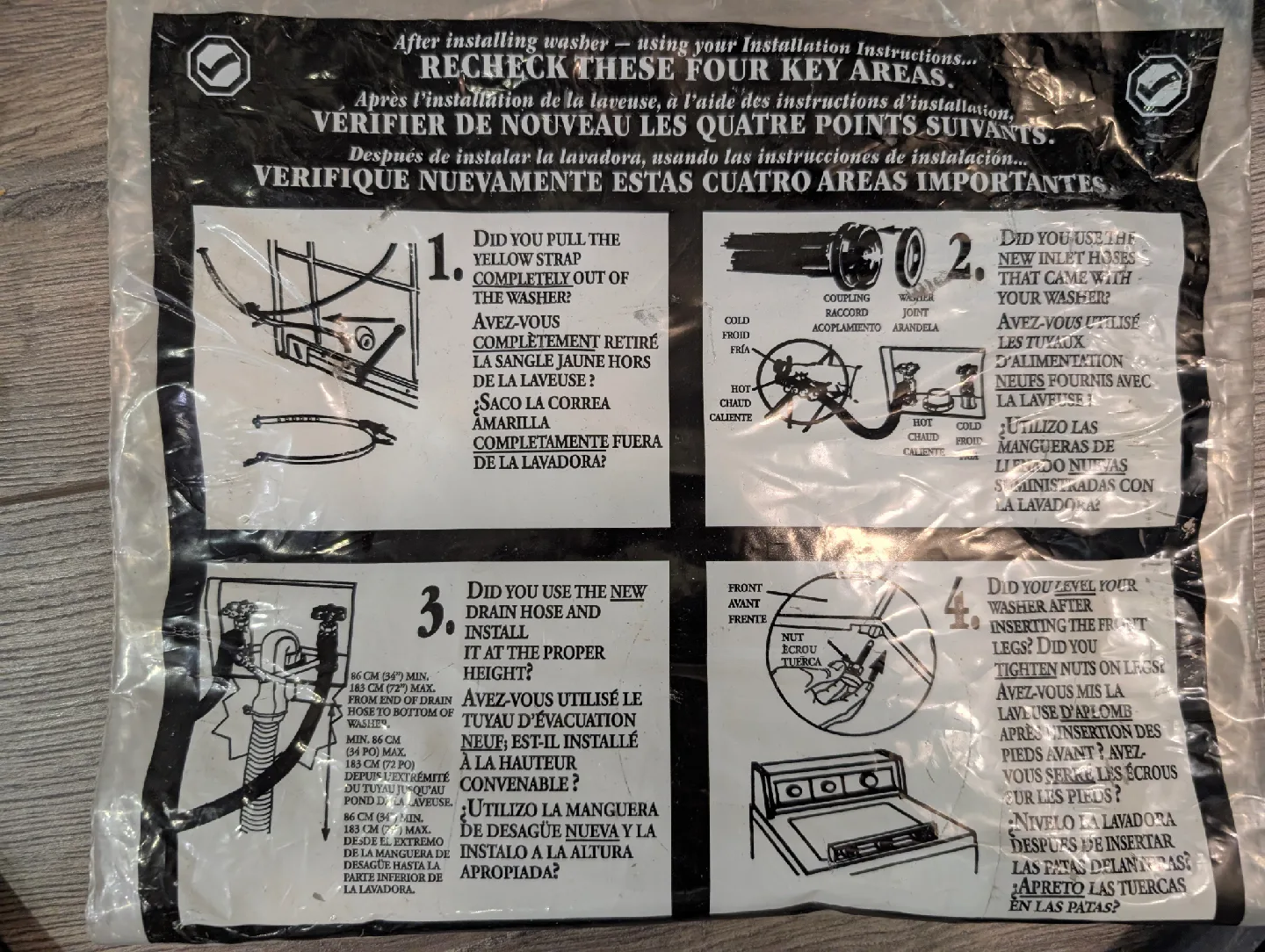 NIB - Laundry Machine Washer Hoses image indicator(5)