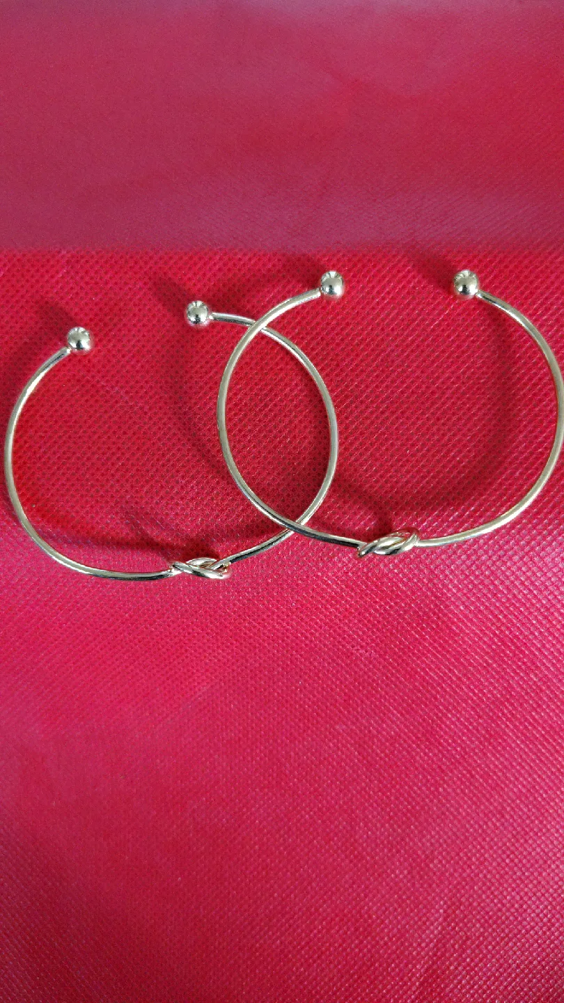 Gold Tone Bangle Bracelets - Set of Two thumbnail