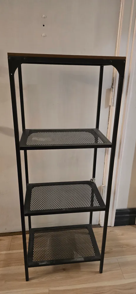 IKEA Fjallbo Shelf Unit - Black/Wood - 20 1/8x53 1/2" image indicator(3)