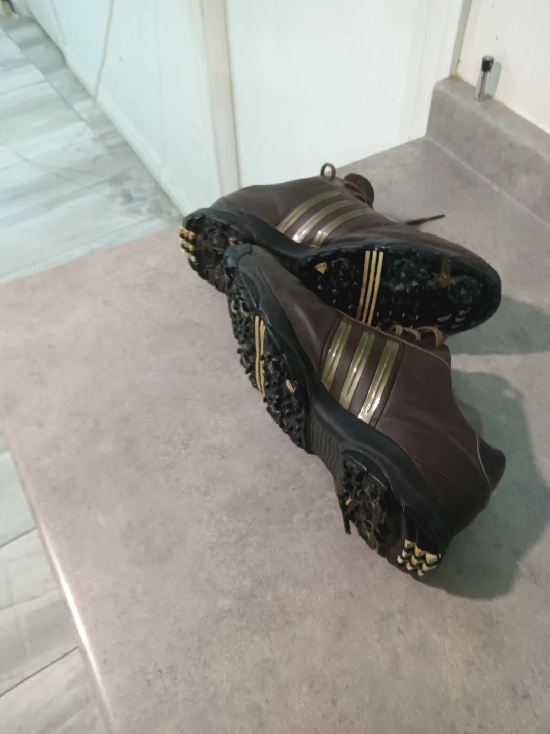 Adidas Brown Leather Golf Shoes image indicator(2)