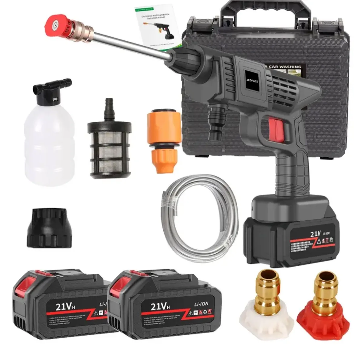 NEW Cordless Pressure Washer w/ 2 Batteries - Home/Car Washing 🧡 image indicator(2)