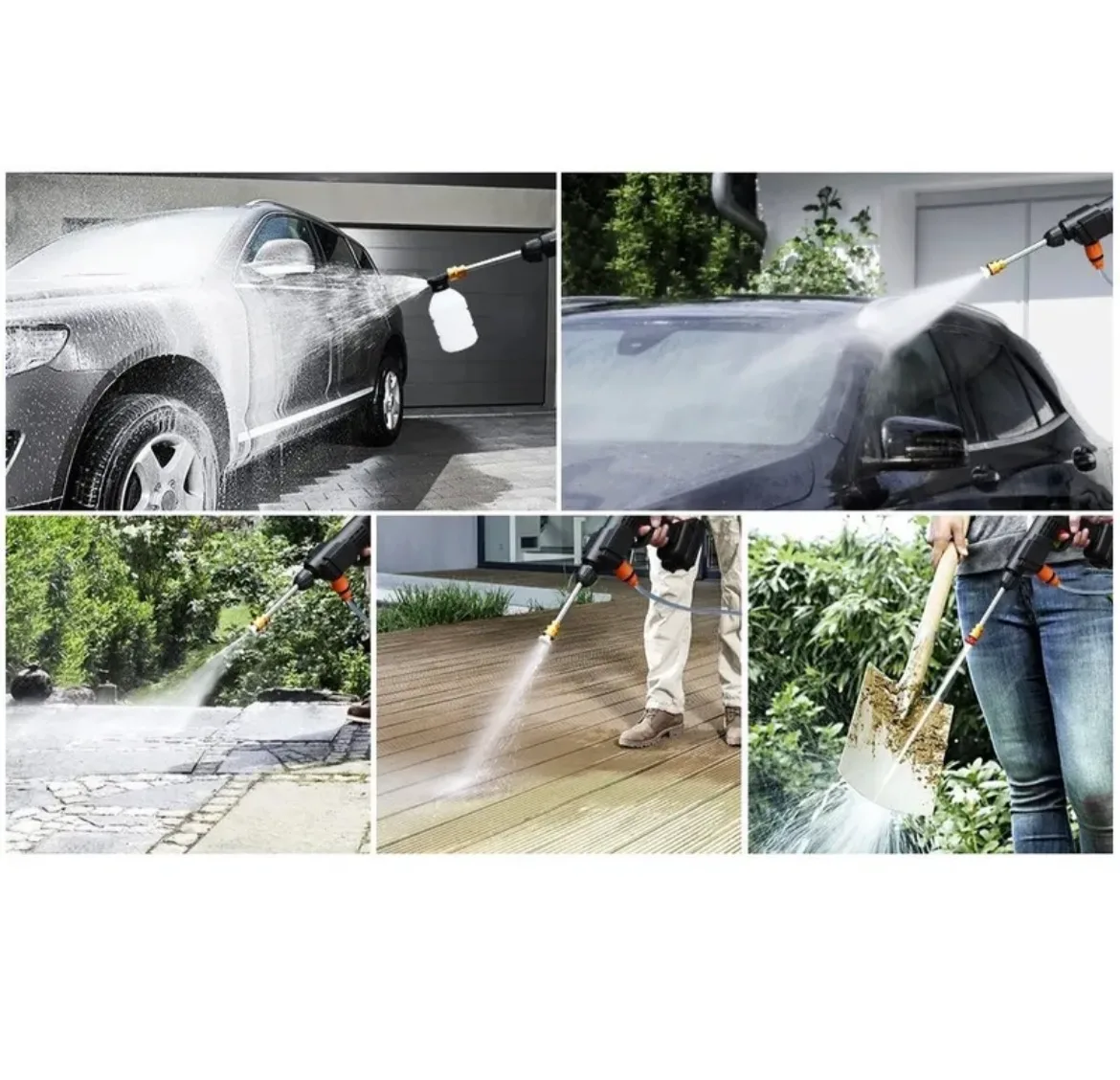 NEW Cordless Pressure Washer w/ 2 Batteries - Home/Car Washing 🧡 image indicator(3)