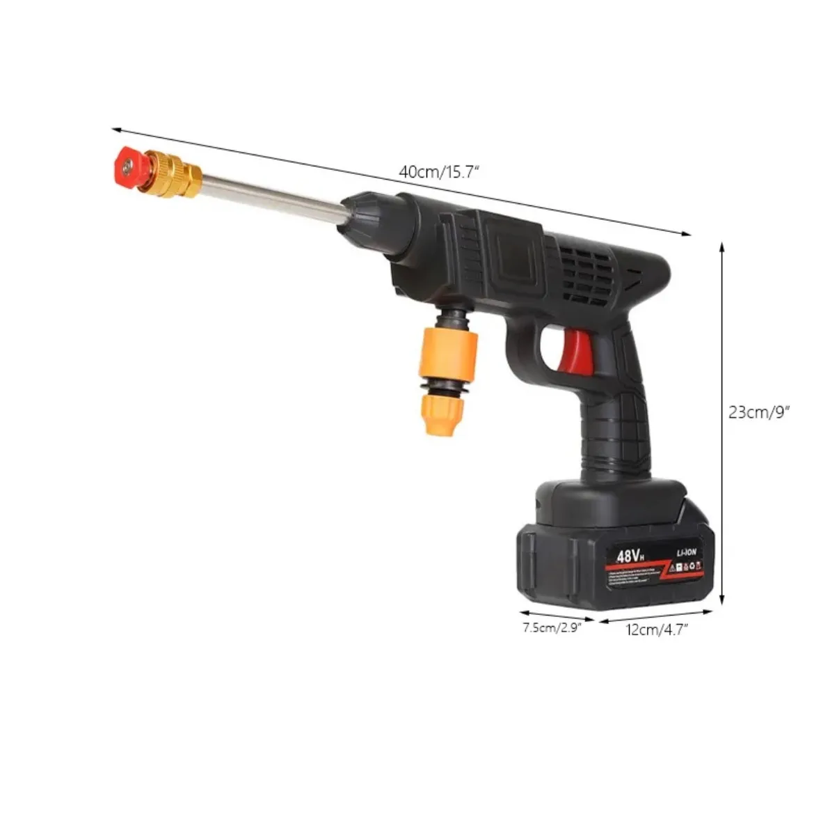 NEW Cordless Pressure Washer w/ 2 Batteries - Home/Car Washing 🧡 image indicator(10)