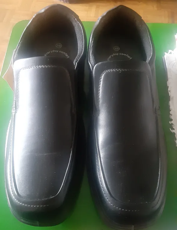 George Everyday Comfort Black Slip-On Shoes - Size 10 image indicator(4)