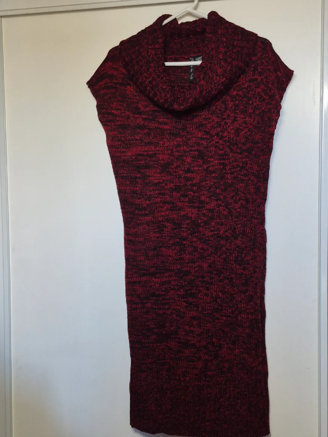 Dress Barn Red & Black Knit Dress thumbnail