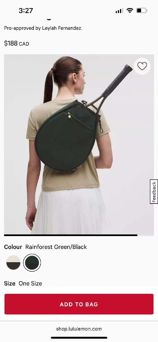 Lululemon Racket Bag 19L - Rainforest Green/Black image indicator(5)