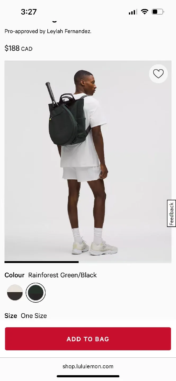 Lululemon Racket Bag 19L - Rainforest Green/Black image indicator(6)