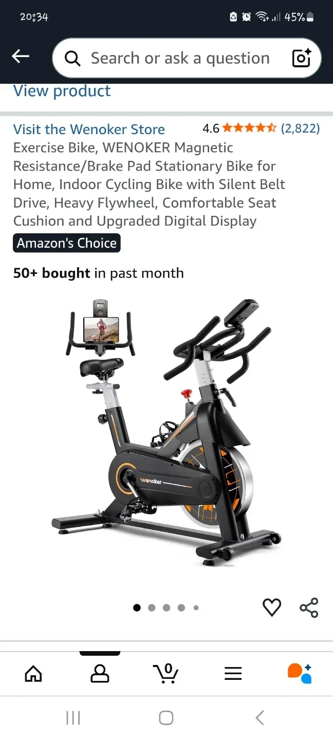 [Almost new]Energy Bike Wenoker Magnetic Stationary Bike image indicator(2)