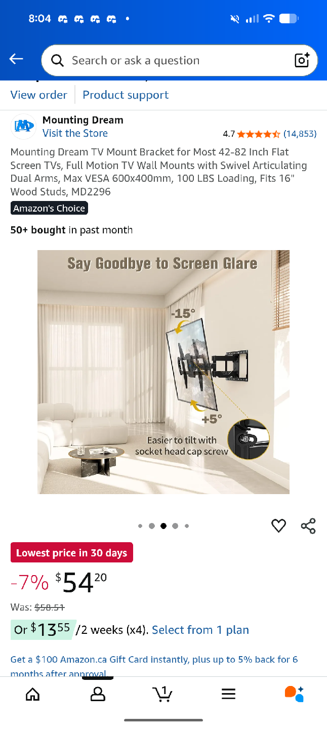 Mounting Dream TV Wall Mount MD2296 for 42-82" TVs - photo 4