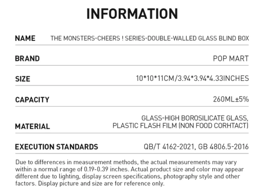 Pop Mart The Monsters Cheers! Double-Walled Glass🥕 image indicator(4)