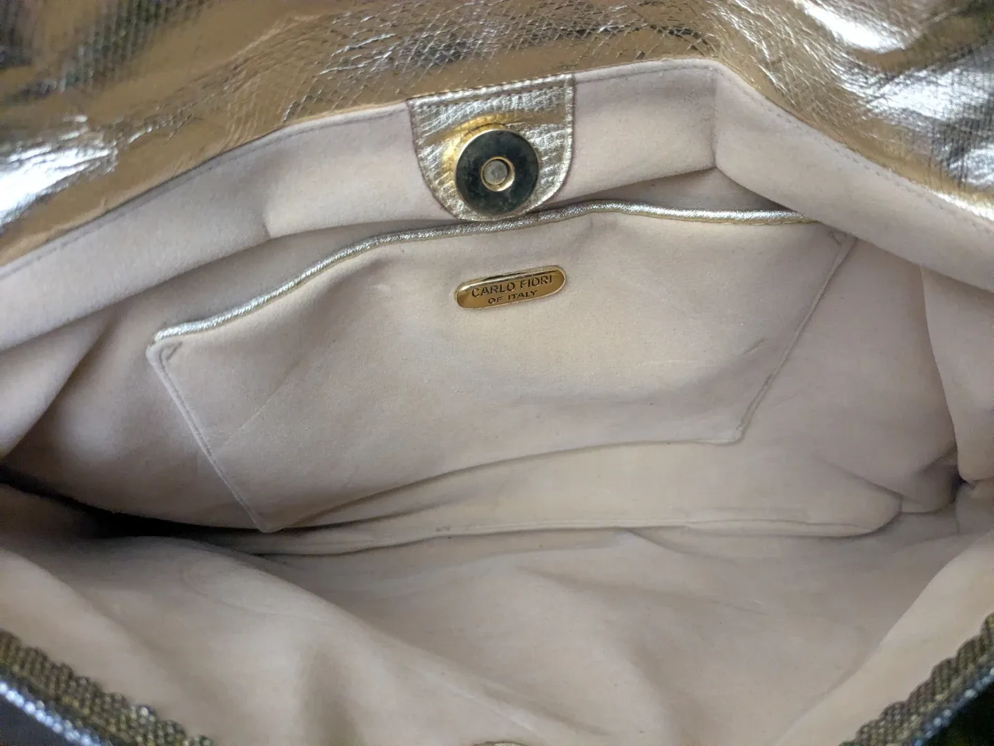 Rare Find Carlo Fiori of Italy Silver & Gold Handbag image indicator(5)