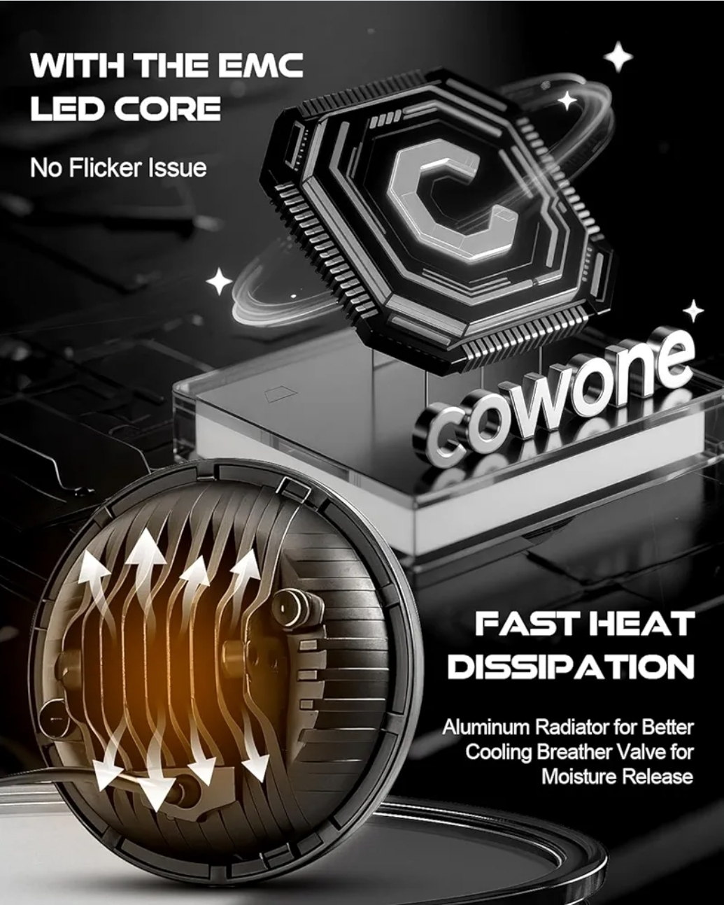 COWONE 130w 5D Lens 7 Inch LED - photo 3