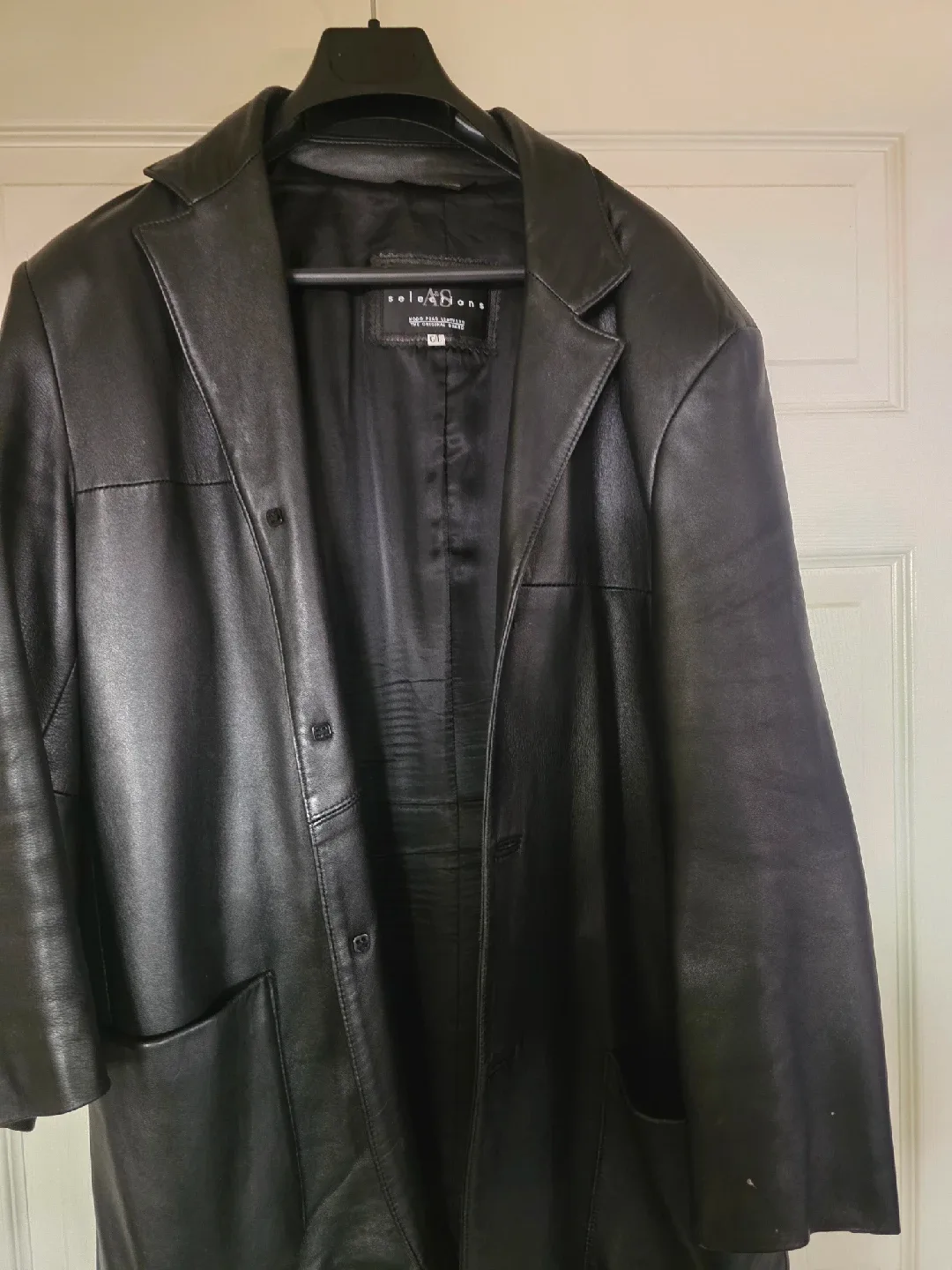 Selections Modo Peau Leathers Black Jacket - Size G/L