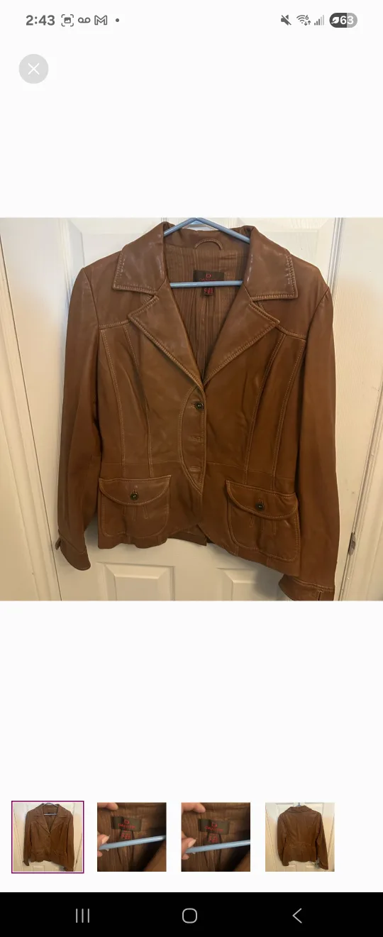 DANIER - Brown Genuine Leather Jacket image indicator(3)